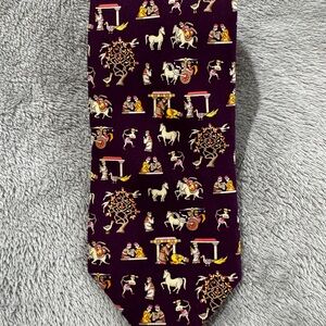 Salvatore Ferragamo 100% Silk Necktie